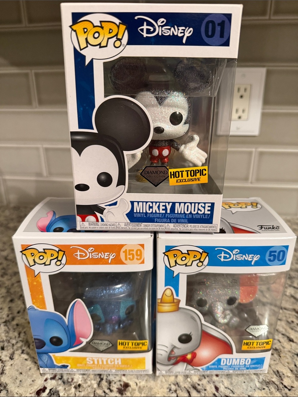 Funko Disney Mickey Mouse Silver & Red Diamond Edition Pop! Vinyl